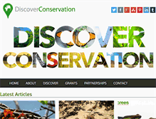 Tablet Screenshot of discoverconservation.org